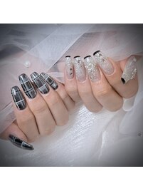 シルバーチェックデザイン