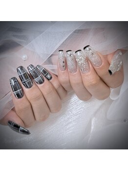 シルバーチェックデザイン