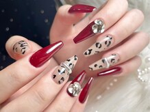 ジョアアンジェ 福島店(joieange)/ロング ヒョウ柄ネイル