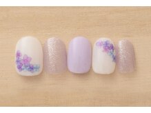 ネイルサロンプリッシュ 横浜店(prish)/6月号 5000円　紫陽花　梅雨
