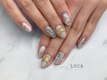 ネイルアトリエルカ(nail atelier LUCA)/M-21 大人リアルツイードネイル