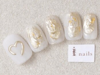アイネイルズ 三宮店(I nails)/ハートゴールドニュアンス