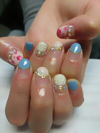 ニット&花柄ネイル☆