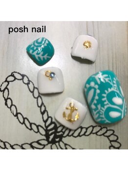 ポッシュネイル(Posh Nail)/夏ネイル フット定額 6480円