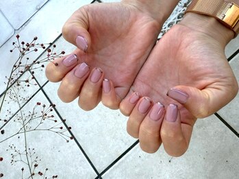 フリープ ネイル バイ ヴァラ(freep nail by VALLA)/ミラーフレンチ/シアー/ピンク