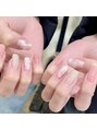 ネウィネイル 横浜(newi nail) オーロラデザインにぷっくりをするのが可愛いくておすすめです。