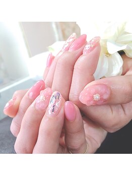 サロンアール 枚方店(salonR)/ニュアンスフラワー