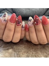 ネイルサロン アンド スクール アールジェイビー(Nailsalon&School Rjb)/ボルドーで大人ローズに♪