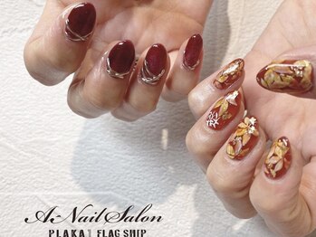 エーネイルサロン プラーカ本店(A-Nail Salon)/秋カラー×マグネット