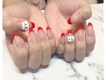 アイ アンド ネイル ドル(Dollar)/赤フレンチ