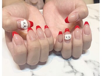 アイ アンド ネイル ドル(Dollar)/赤フレンチ