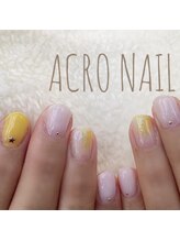 アクロネイル アンド アイ(ACRO NAIL&EYE)/黄色ニュアンスカラー