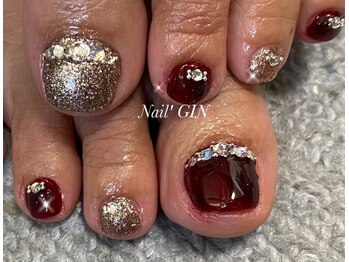 ネイル ジン(Nail' GIN)の写真/【素足に自信が持てる】冬の選べる定額フットネイル♪足元からおしゃれを着飾りましょう☆
