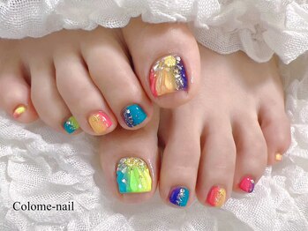 コロミネイル(colome nail)の写真/足元からおしゃれに！季節合うカラー豊富！画像持ち込みOKで、あなただけの特別なフットネイルを◎