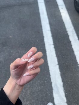 pink french × dot