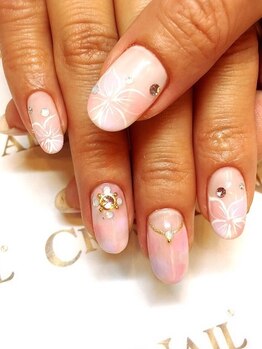 クリスタルネイル ボンベルタ橘店(CRYSTAL NAIL)/フラワーネイル