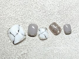 フット☆大理石ネイル