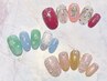 【オフ無】ケア付　ジェルネイル　アート4本　￥5400／アート10本　￥6100