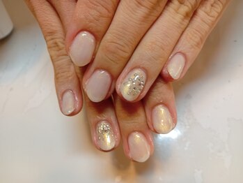 ネイル アンド ボディ ローサ(ROSA)/ホワイト ラメ ストーン