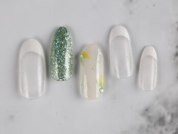 ツイードｘコーラルデザイン