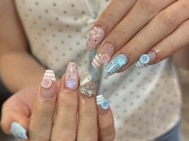 Miki限定ボタンネイル