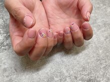 ハンスム 下北沢(Hansum)/ピンク押し花ネイル