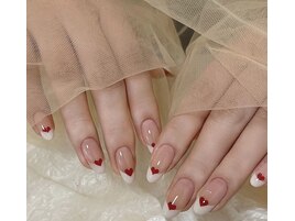 ハートのシンプルネイル