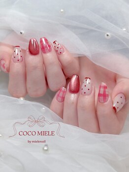 COCO MIELE Nail Salon【フィルイン/持ち込み/長さ出し/ワンホンネイル】の写真/≪東三国/新大阪≫トレンド!ガーリーワンホンネイルができるサロン♪フィルイン導入店+全メニューケア込み!