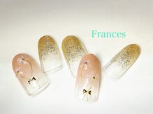 フランセス(Frances)/春ネイル　シェルでお花アート