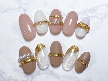 モアニ ヒロオ 渋谷店(MOANI Hiroo)/トレンドアートのリングネイル♪