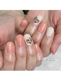 ヒョウ柄ハート
