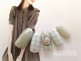 【チェックネイル】
