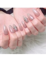 アートネイル ギャラリー(Art nail Gallery)/グレージュ×クロスネイル