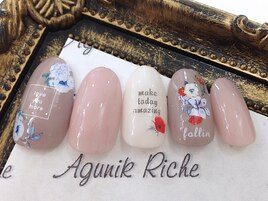 【花柄ネイル】