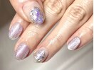 パープル系ニュアンスネイル