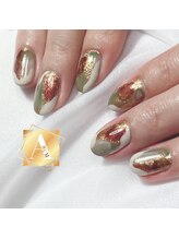 アルムネイル(ARUM nail)/おしゃれ秋ラメネイル
