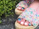 ネイルサロン ルーム 浦安店(Nail Salon ROOM)の写真/初回オフ込★足元まで気を抜かない!お手頃価格なのに丁寧な接客で笑顔に♪【写真：ワンカラー＋ミラー】