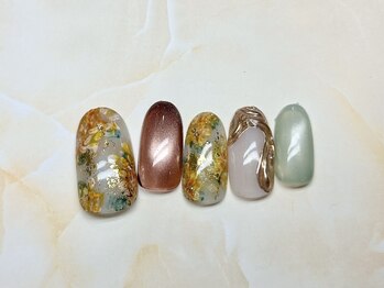 アルク バイ ネオリーブ 荻窪店(arc by neolive)/10月定額/金木犀ネイル