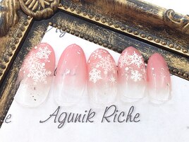 【雪の結晶ネイル】