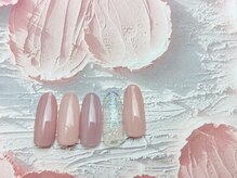 ネイルサロン&スクール ジーナ(GINA)/ナチュラルカラー×オーロララメ