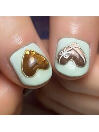 バレンタインネイル