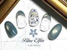 ブルーエルフィン(Blue Elfin)/押花ネイル