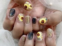 ドットミーバイシュエット(dot Me by chouette)/ひまわりネイル
