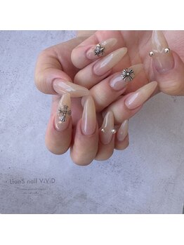 リアンスネイル ヴィヴィッド 岡山店(LianS nail ViViD)/ワンカラー+パーツ