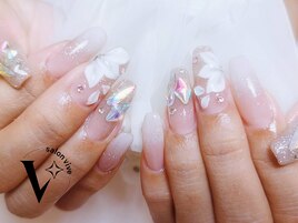 #春先取り3Dフラワーネイル