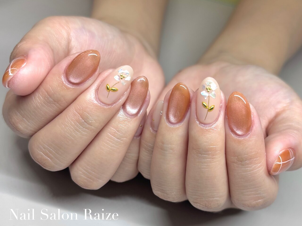 2025年-2026年冬トレンド】オレンジ ハンド 春のネイルデザイン集