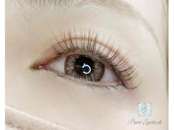 ピュアアイラッシュ(Pure Eyelash)の写真/◆バインドロック×ダブルフラットもブラウンカラー変更可能◆ライフスタイルに馴染むカラー◎