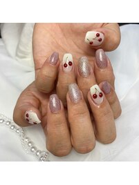 さくらんぼネイル