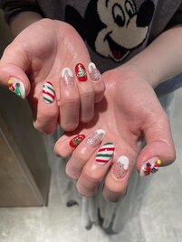 夢の国クリスマスネイル