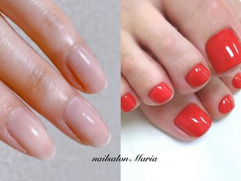 ネイルサロン マリア(nail salon Maria)の写真/爪が薄い、痛みが気になる方はパラジェルを！新規様【オフ&ケア込パラジェル★ワンカラーor グラデ¥5500】
